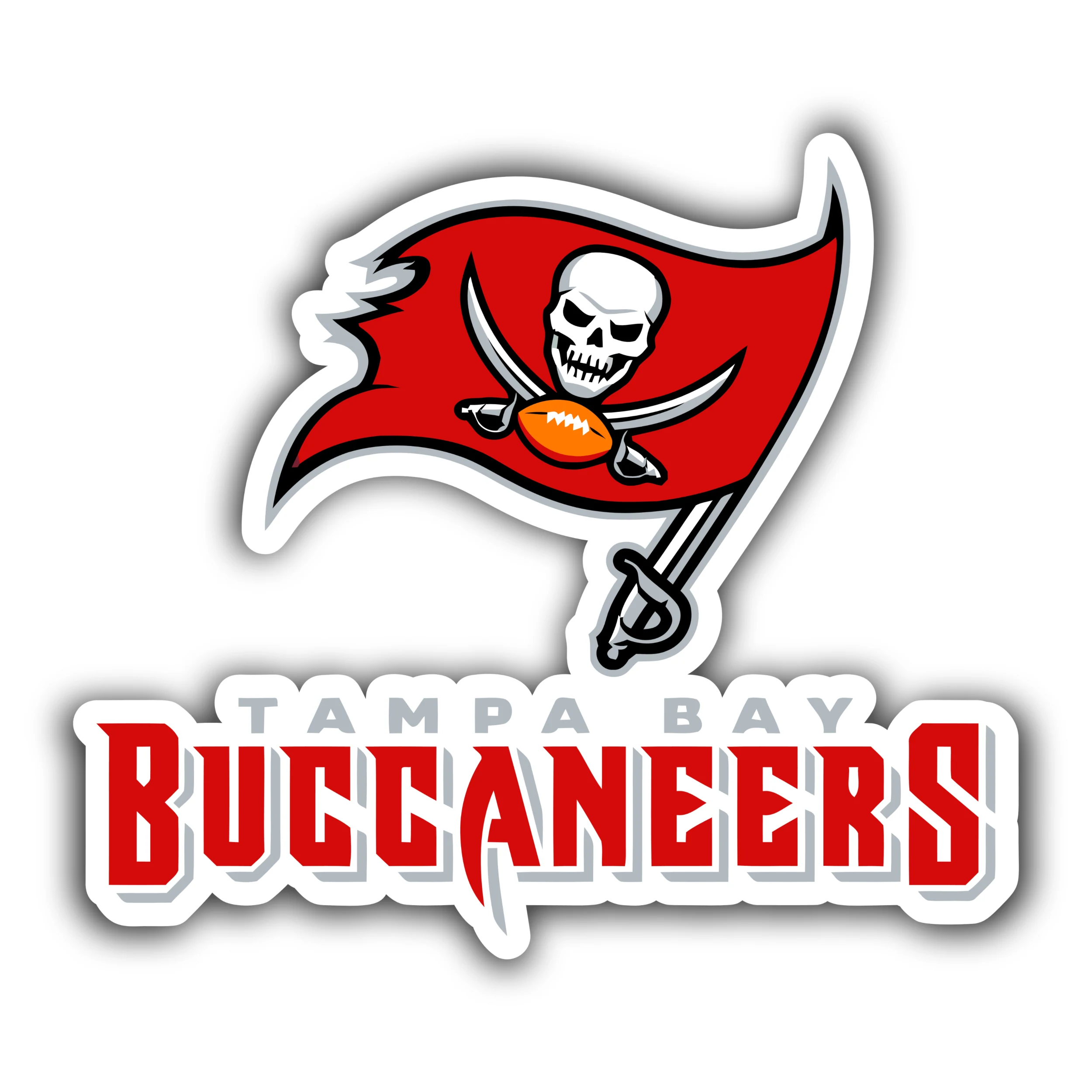 Tampa Bay Buccaneers - Light Flag Wording - Iron On DTF Transfer - Custom Size