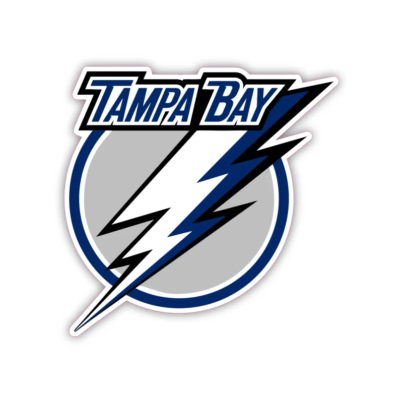 Tampa Bay Lightning - Circle Multi Color With Name - Iron On DTF Transfer - Custom Size