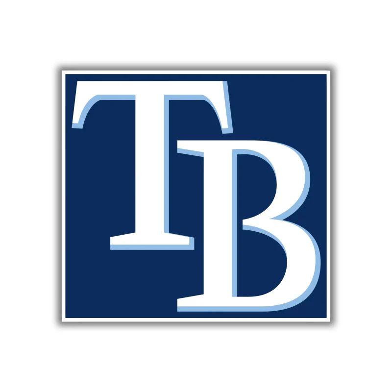 Tampa Bay Rays - TB with Blue Square - Temporary Tattoo