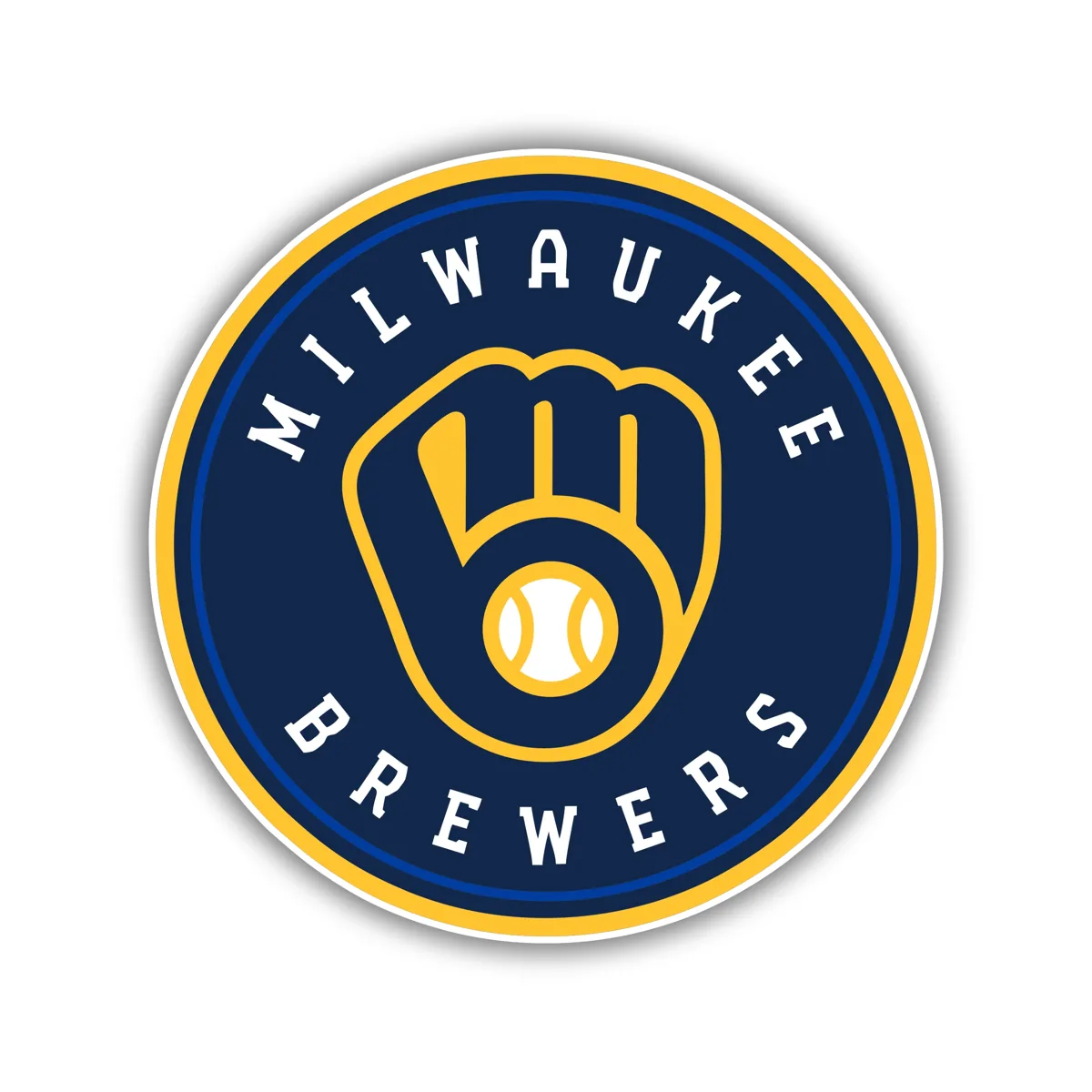 Milwaukee Brewers - Circle With Name And Glove - Temporary Tattoo