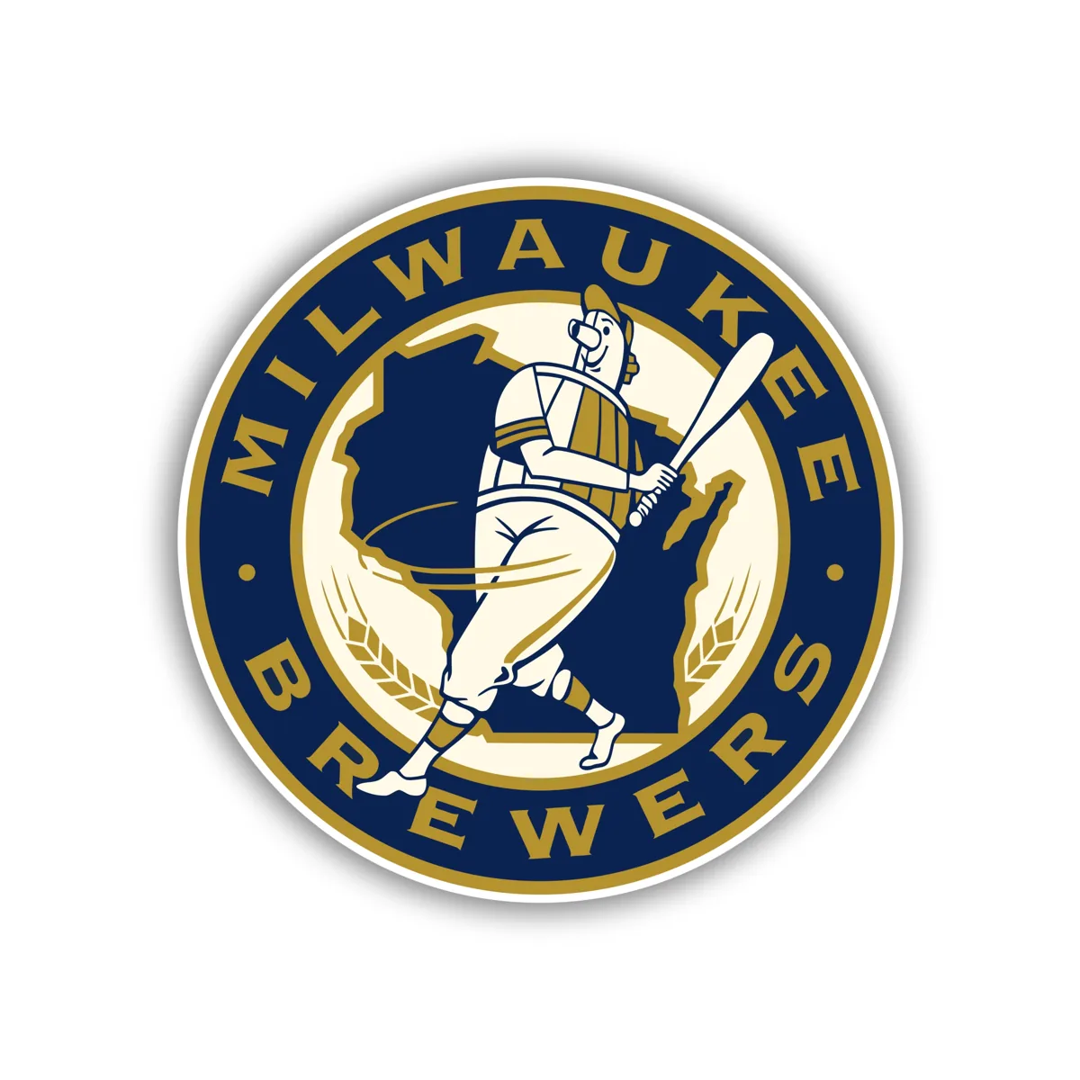 Milwaukee Brewers - Circle With Man - Temporary Tattoo