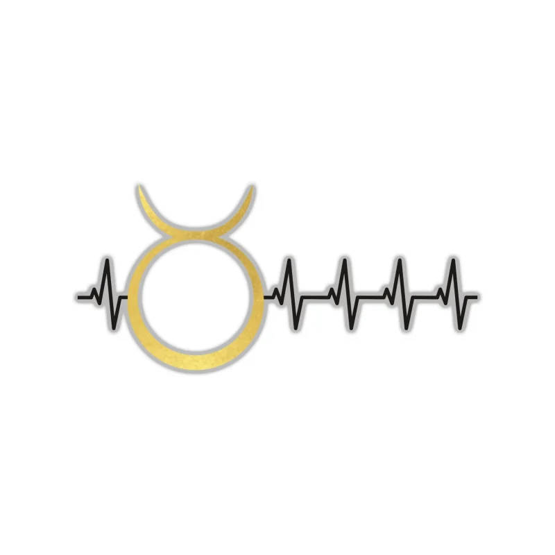 Taurus Heartbeat - Full Color Vinyl Decal - Custom Size