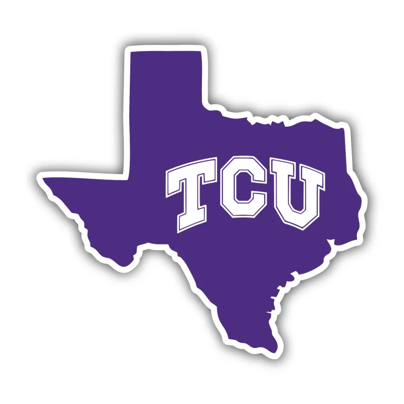 TCU Horned Frogs Full Color Vinyl Decal - Custom Size