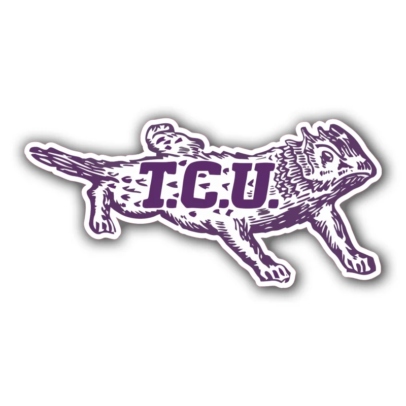 TCU Horned Frogs Full Color Vinyl Decal - Custom Size