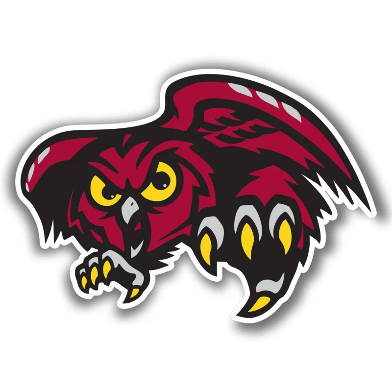 Temple University - Full Color Vinyl Decal - Custom Size