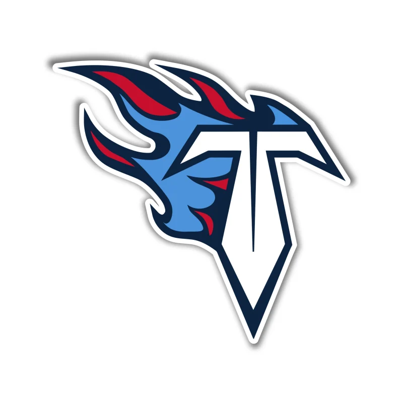 Tennessee Titans - White Sword - Temporary Tattoo