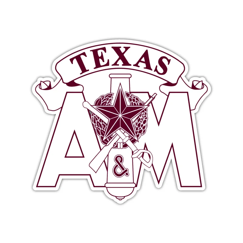 Texas A&M Aggies - Corps Of Cadets - Full Color Vinyl Decal - Custom Size