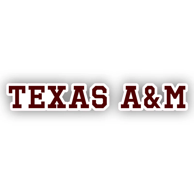 Texas A&M Aggies - Full Color Vinyl Decal - Custom Size