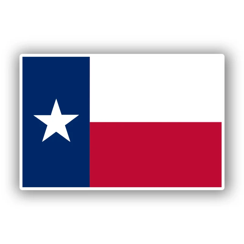 Texas Flag Full Color Vinyl Decal - Custom Size
