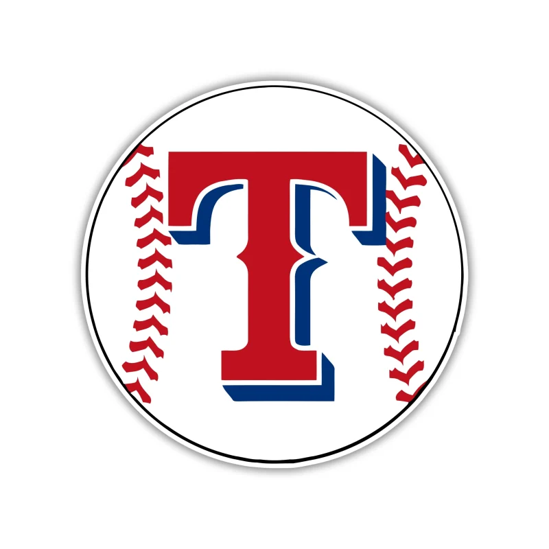 Texas Rangers - Baseball with T - Temporary Tattoo