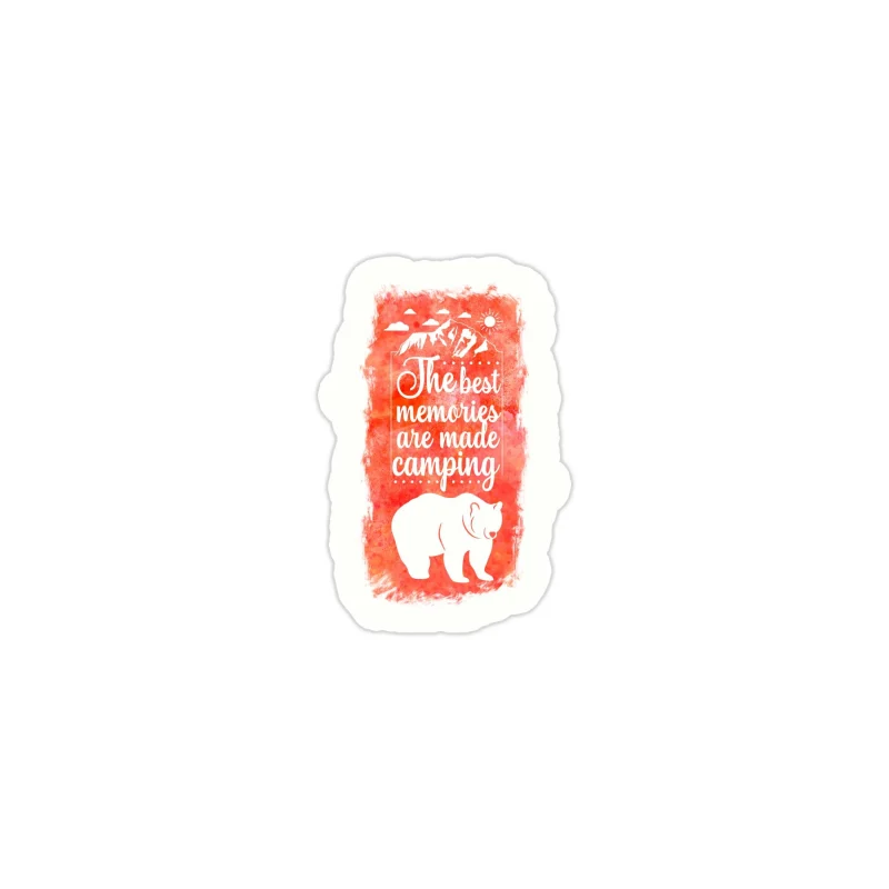 The Best Memories Are Made Camping Full Color Vinyl Decal - Custom Size