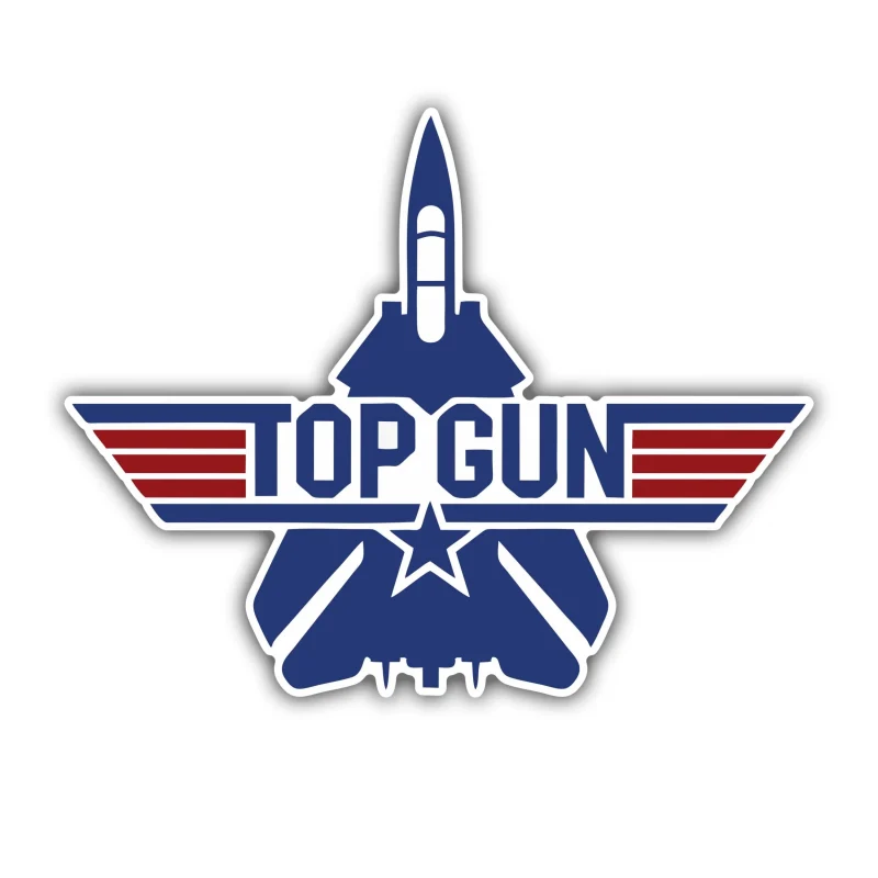 Top Gun Full Color Vinyl Decal - Custom Size