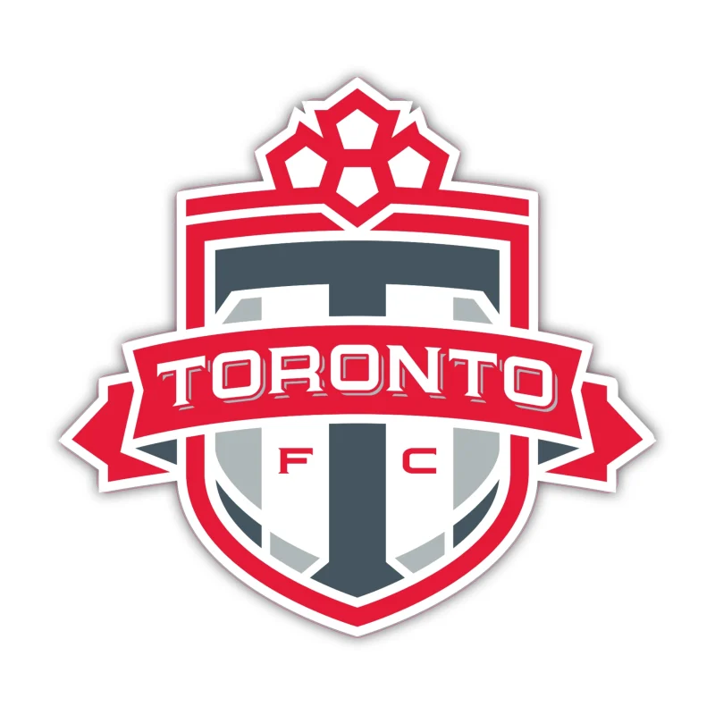 Toronto FC - Logo - Full Color Vinyl Sticker - Custom Size
