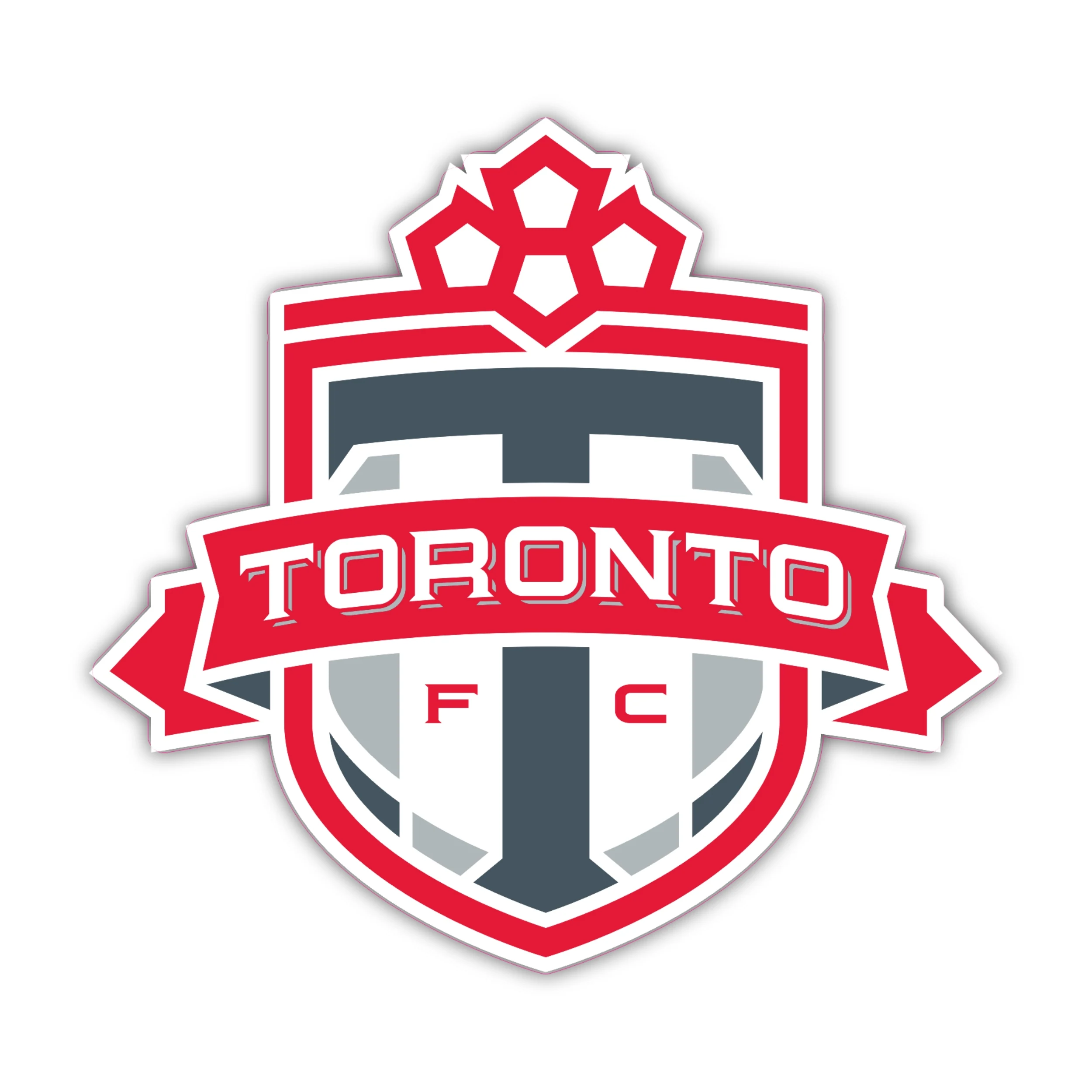 Toronto FC - Logo - Full Color Vinyl Sticker - Custom Size