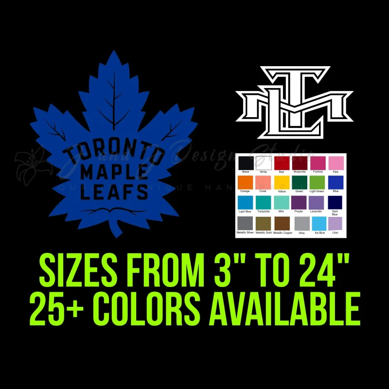 Toronto Maple Leafs Vinyl Decal - Custom Size