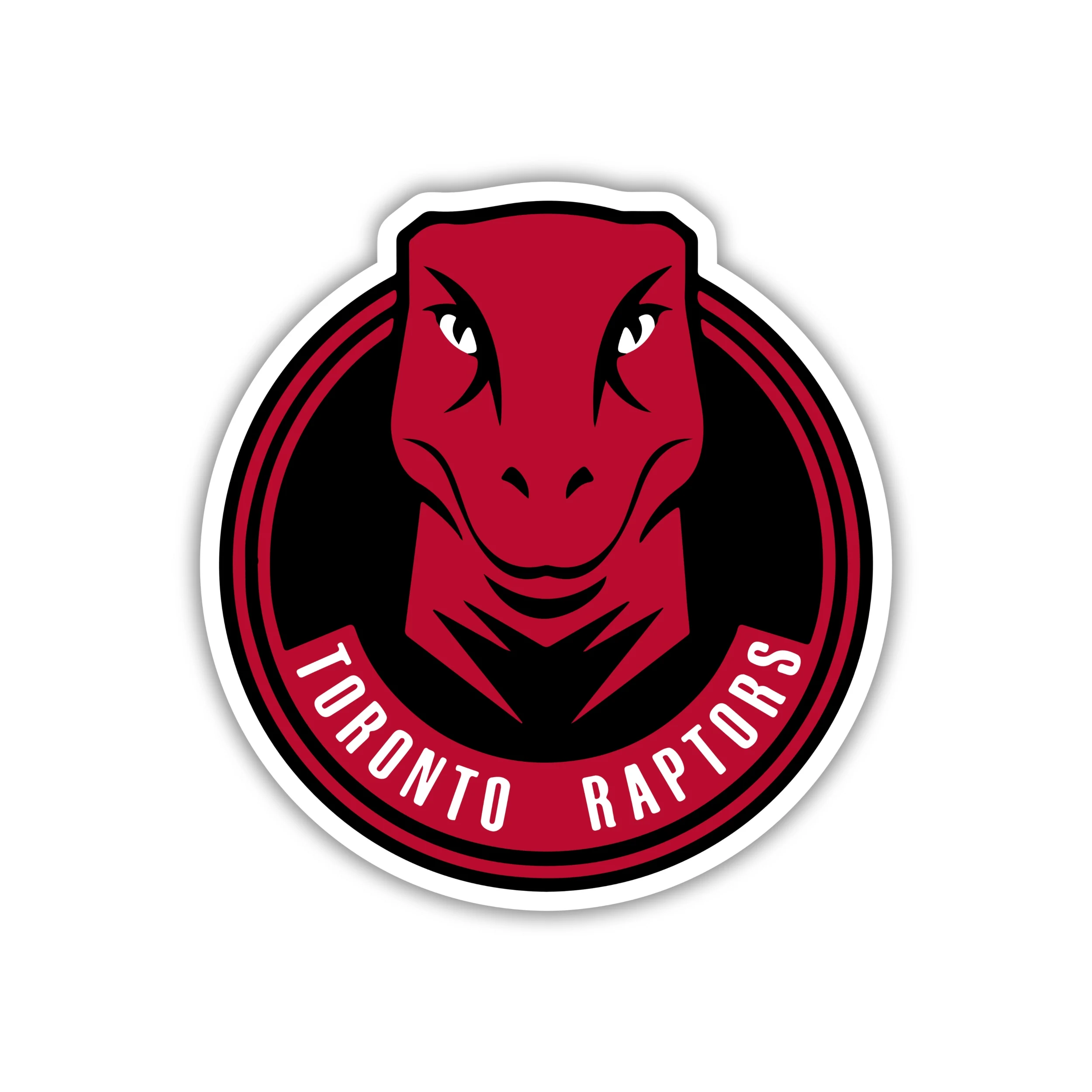 Toronto Raptors - Black Circle With Raptors Head - Temporary Tattoo
