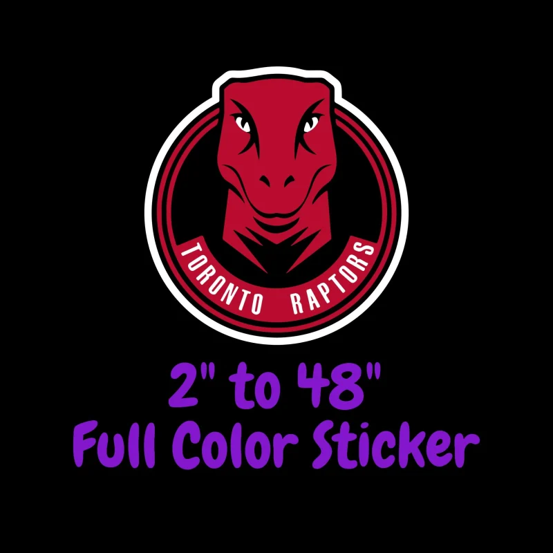 Toronto Raptors Full Color Vinyl Sticker - Custom Size