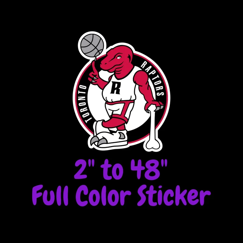Toronto Raptors Full Color Vinyl Sticker - Custom Size
