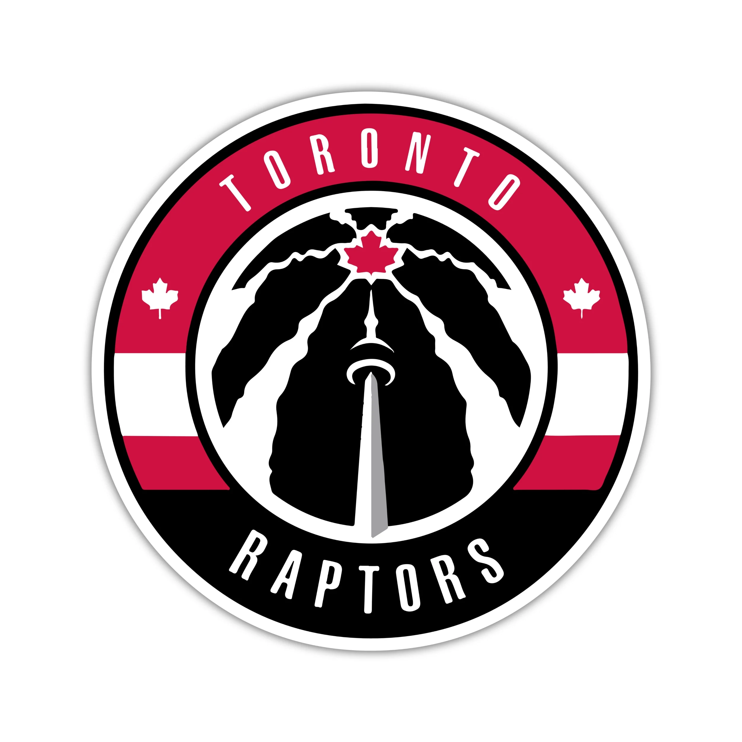 Toronto Raptors - Red And Black Circle - Iron On DTF Transfer - Custom Size