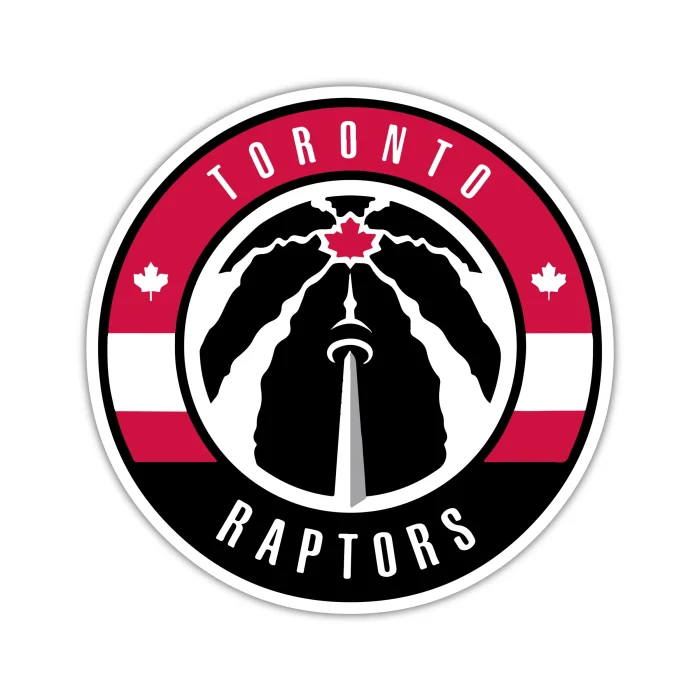 Toronto Raptors Stickers Toronto Raptors – Red And Black Circle – Temporary Tattoo – Sports ...