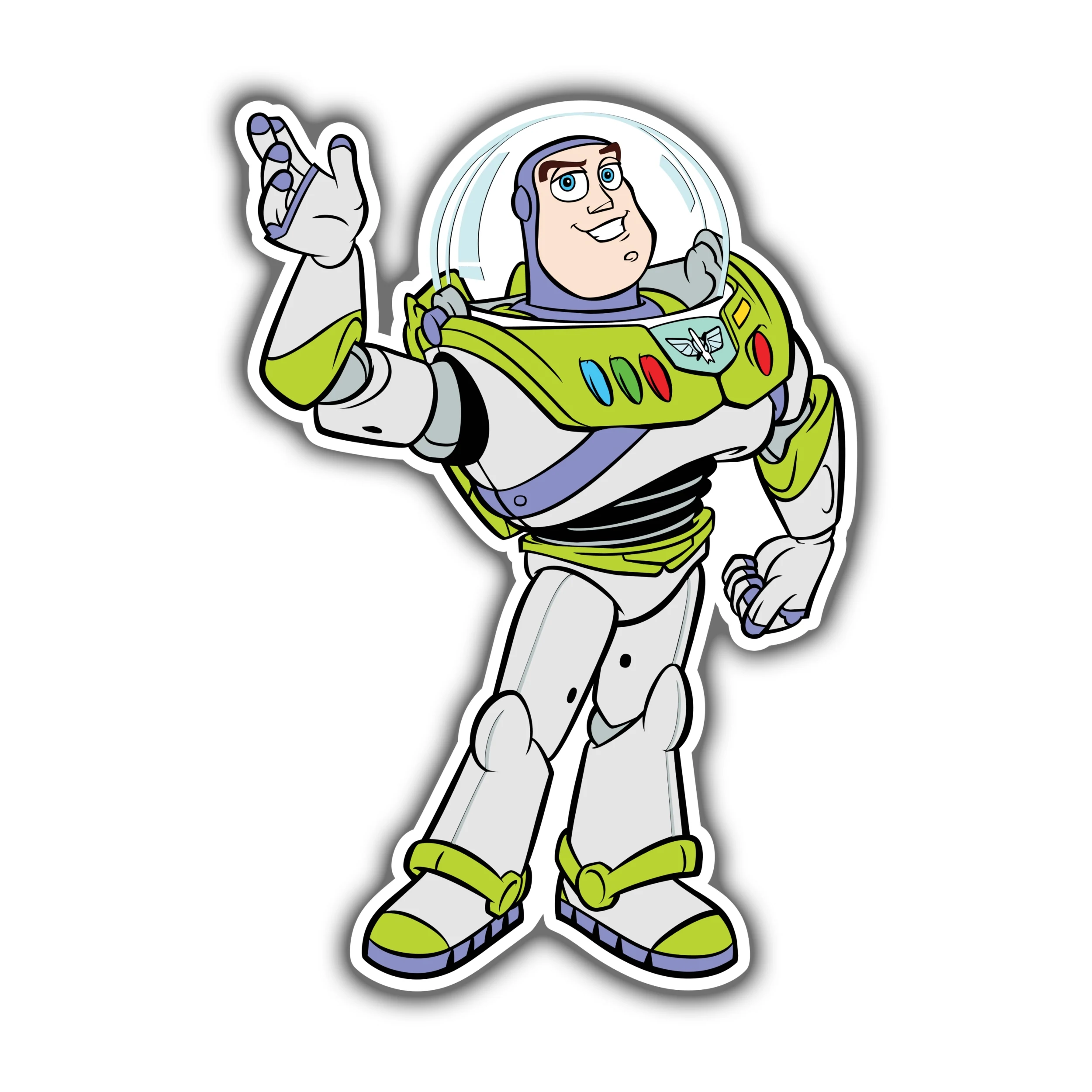 Toy Story Buzz Lightyear Full Color Vinyl Sticker - Custom Size