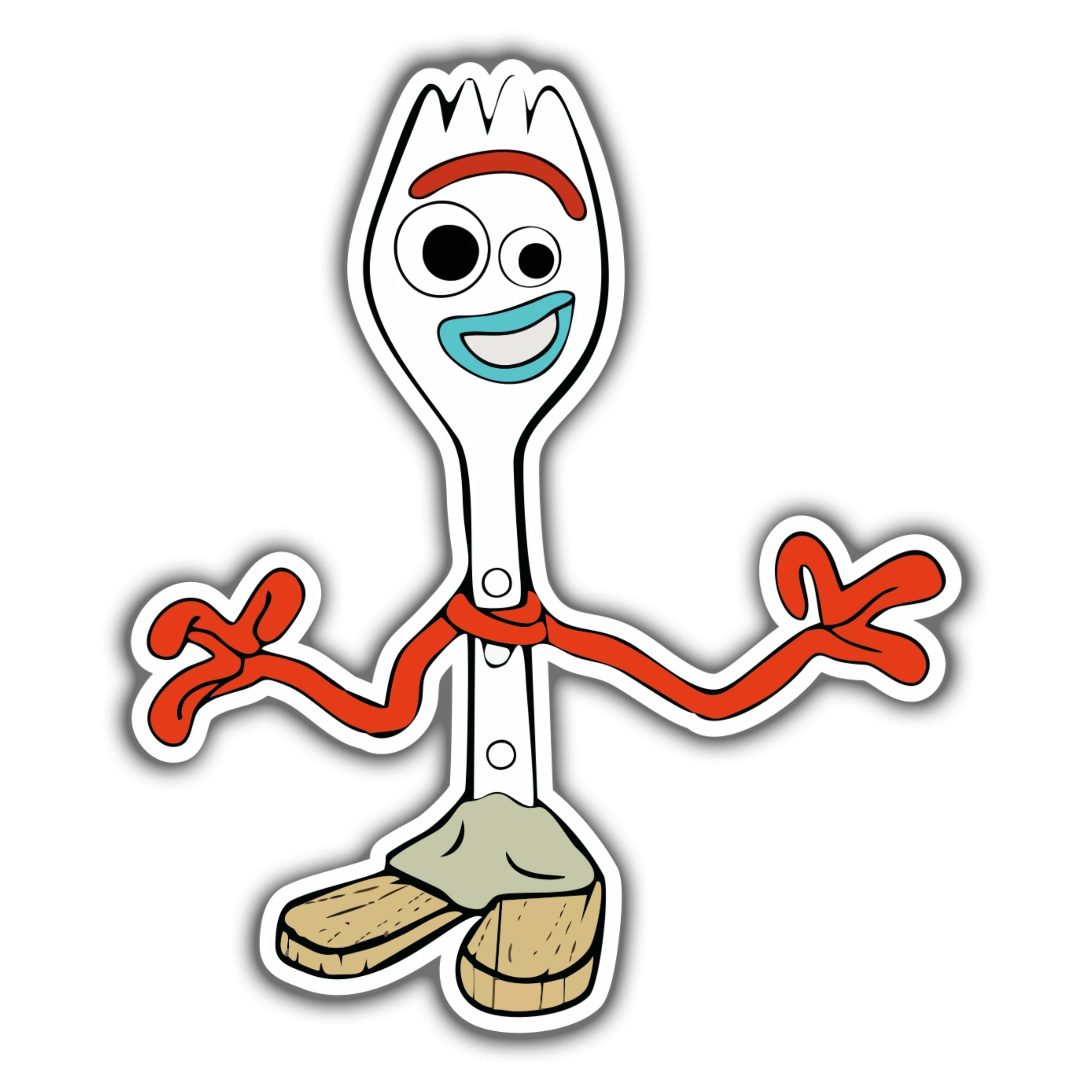 Toy Story Forky Full Color Vinyl Sticker - Custom Size
