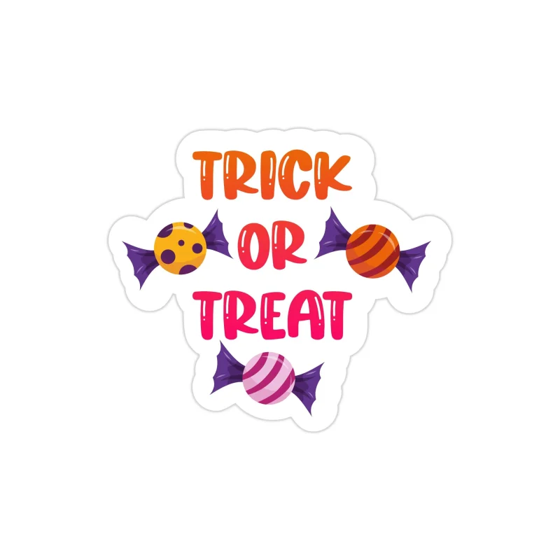 Trick or Treat Full Color Vinyl Decal - Custom Size