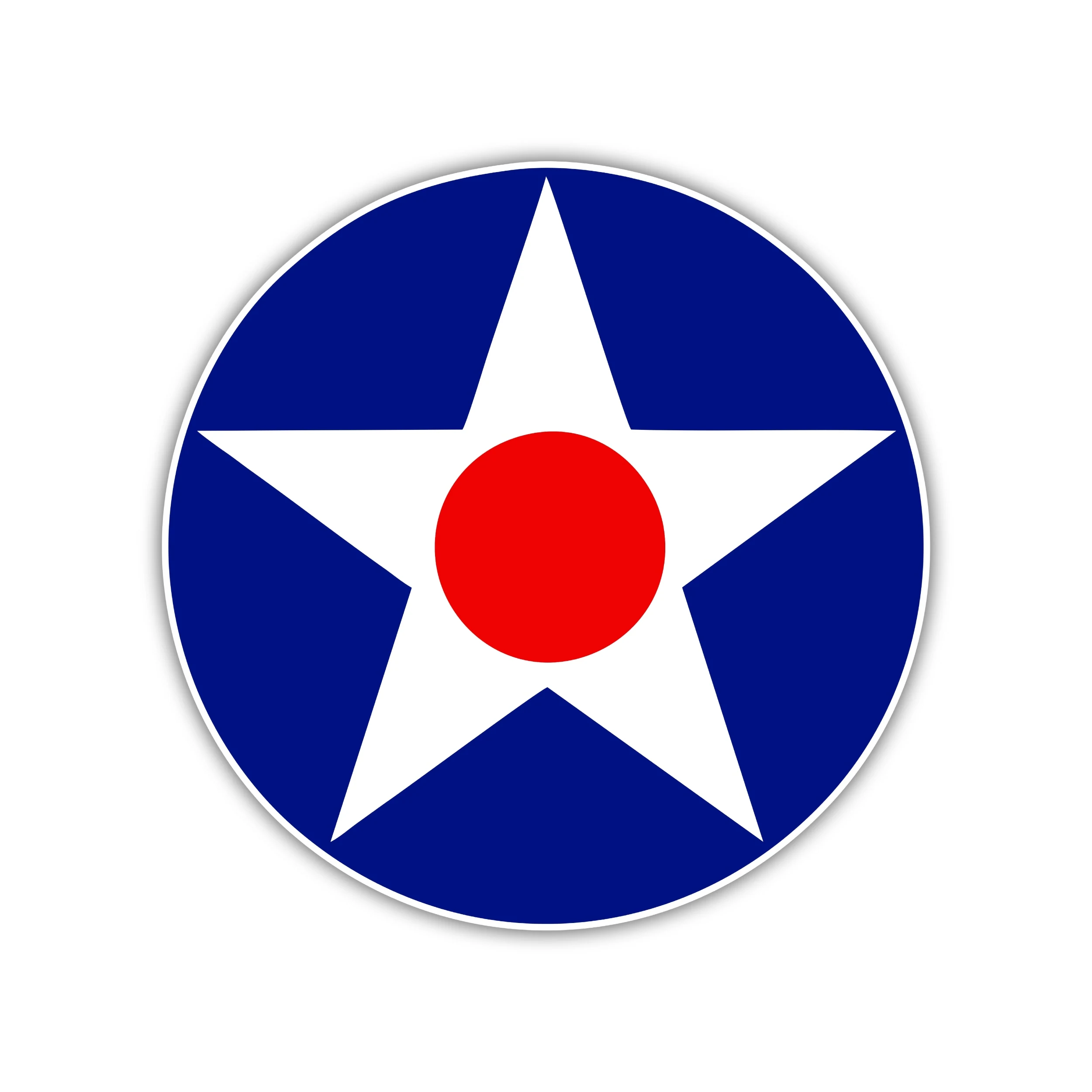 U.S. Army Air Corps Roundel - Circle Logo - Iron On DTF Transfer - Custom Size