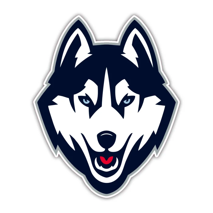 Uconn Grad Sticker UConn – Head – Full Color Vinyl Decal – Custom Size – Sports Stickers USA