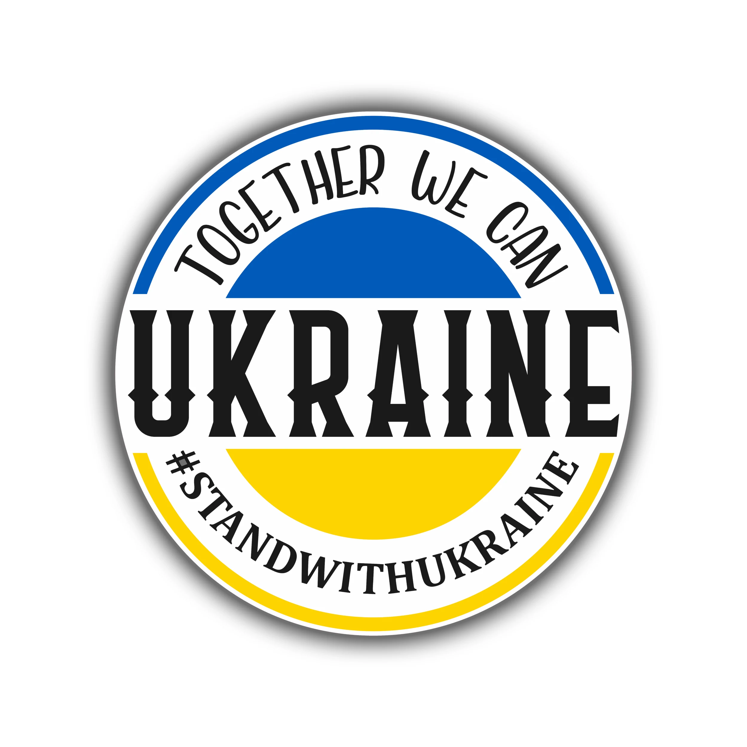 Ukraine Full Color Vinyl Decal - custom size