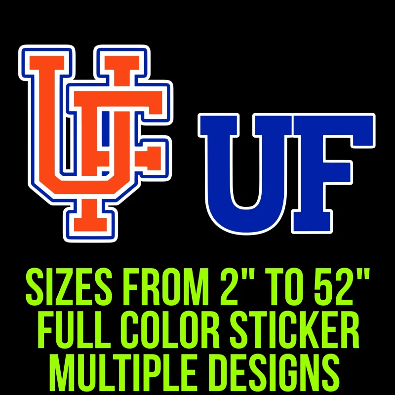 University of Florida Full Color Vinyl Decal - Custom Size