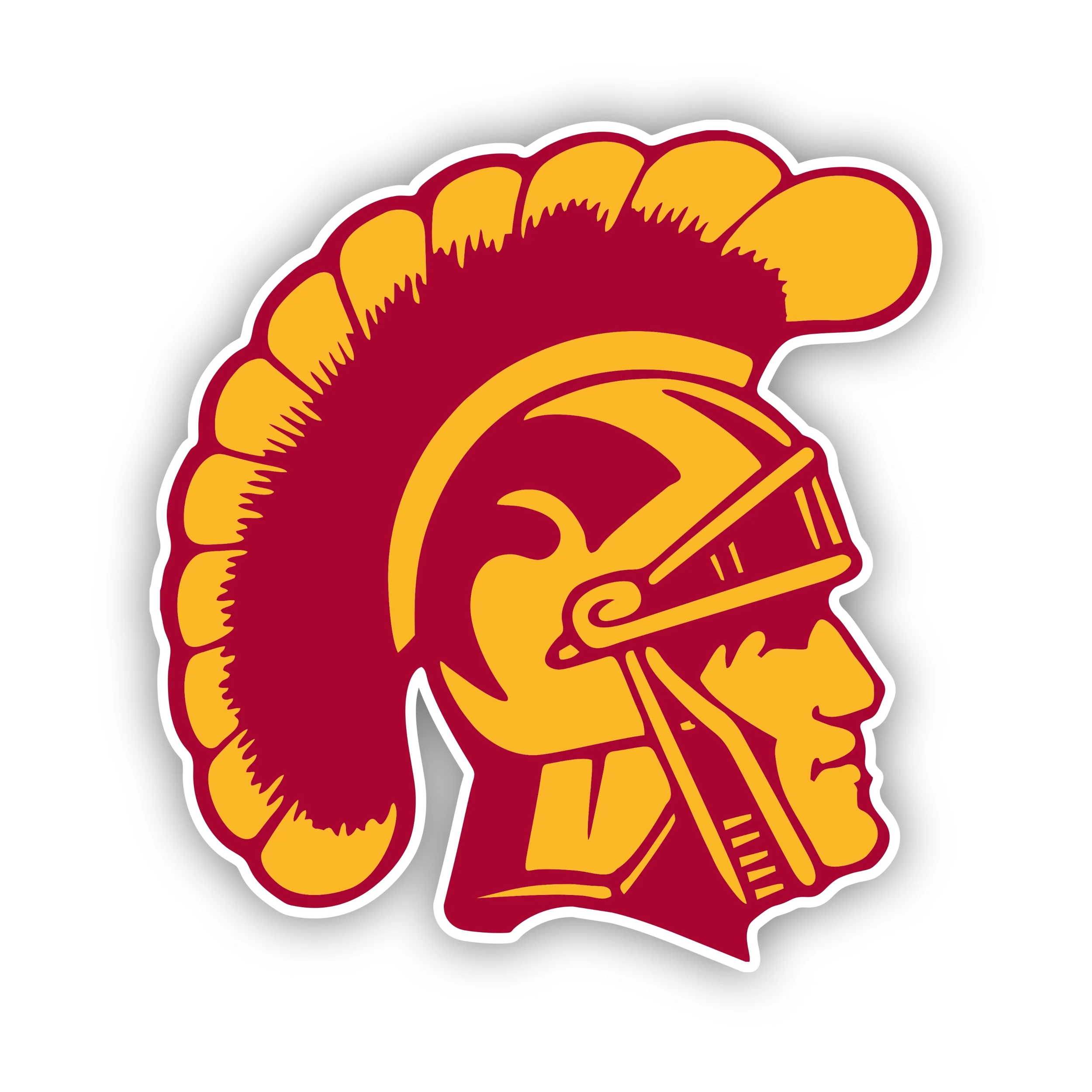 USC Trojans - Trojan Head - Iron On DTF Transfer - Custom Size
