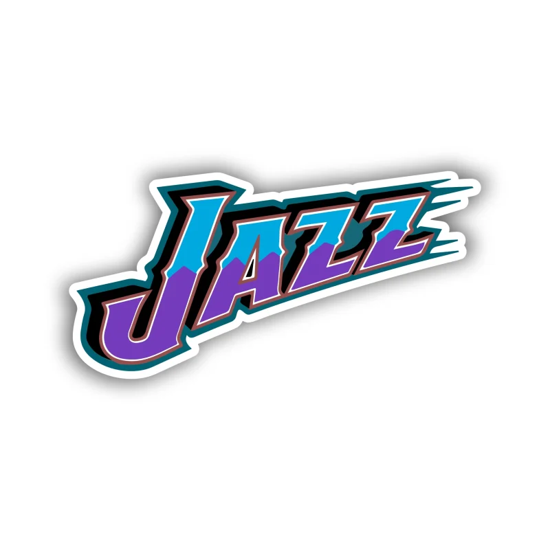 Utah Jazz Full Color Vinyl Sticker - Custom Size