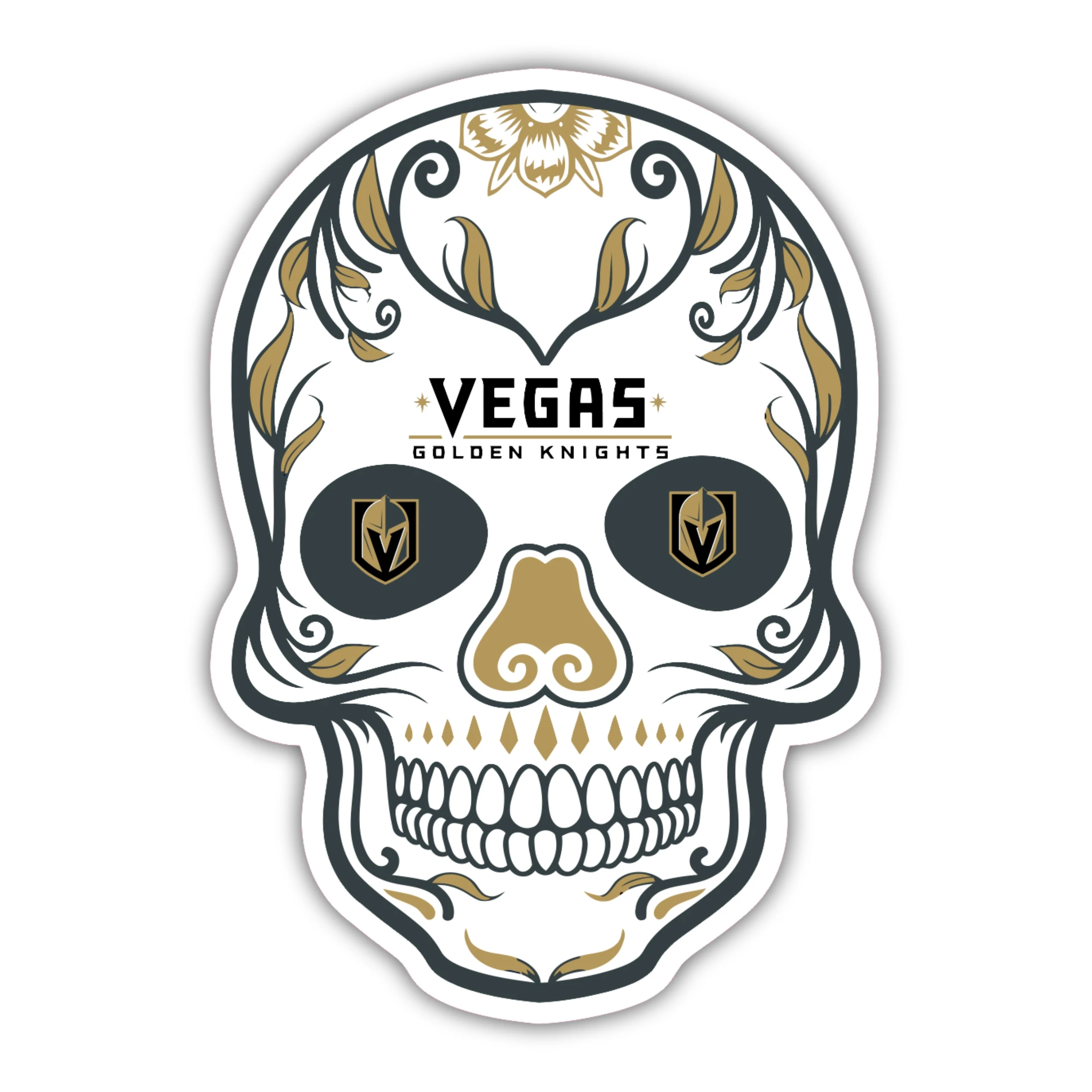 Vegas Golden Knights - Sugar Skull - Iron On DTF Transfer - Custom Size