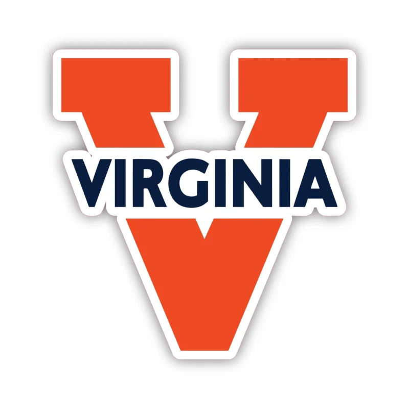 Virginia Cavaliers - Orange V - Iron On DTF Transfer - Custom Size