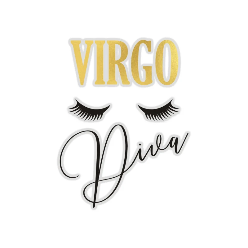 Virgo Diva - Full Color Vinyl Decal - Custom Size