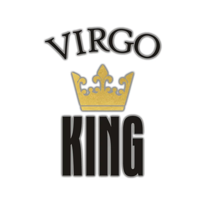 Virgo King - Full Color Vinyl Decal - Custom Size