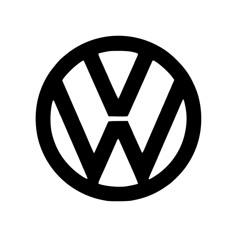 Volkswagen Logo Vinyl Decal - Custom Size