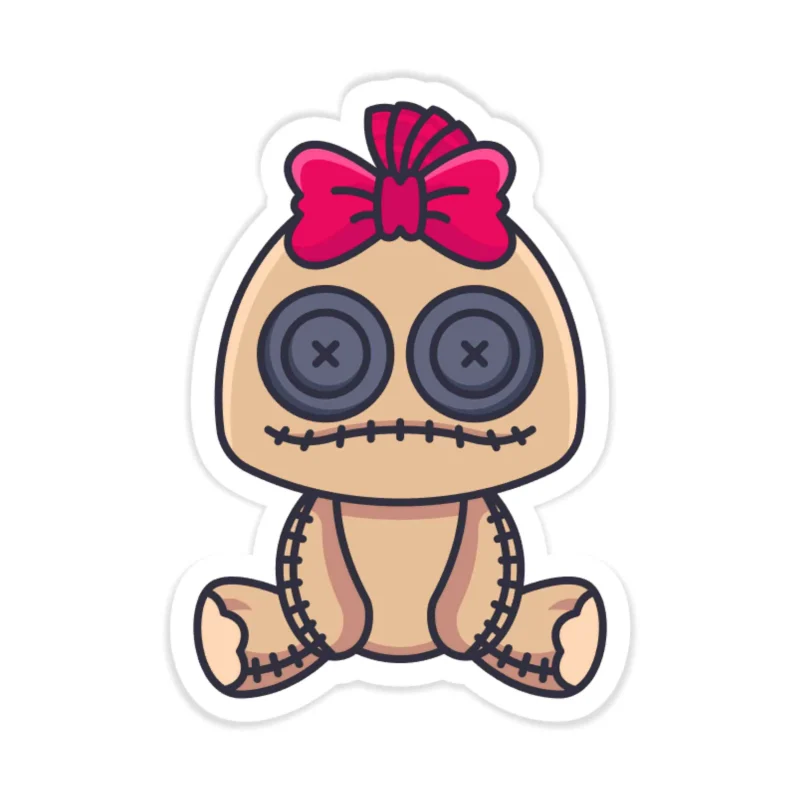 Voodoo Doll Full Color Vinyl Decal - Custom Size