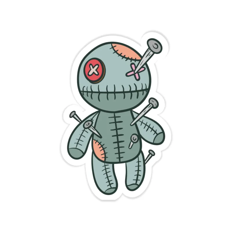 Voodoo Doll Full Color Vinyl Decal - Custom Size