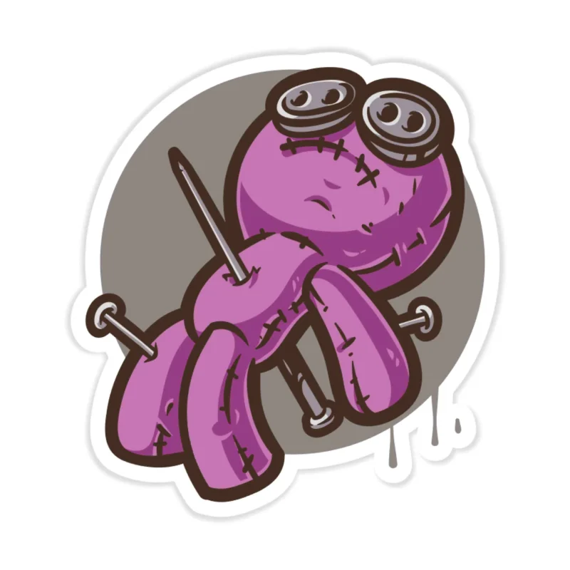 Voodoo Doll Full Color Vinyl Decal - Custom Size