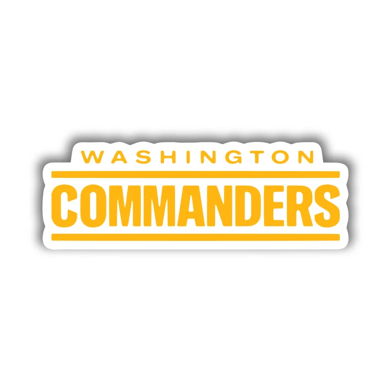 Washington Commanders - Yellow Words - Temporary Tattoo