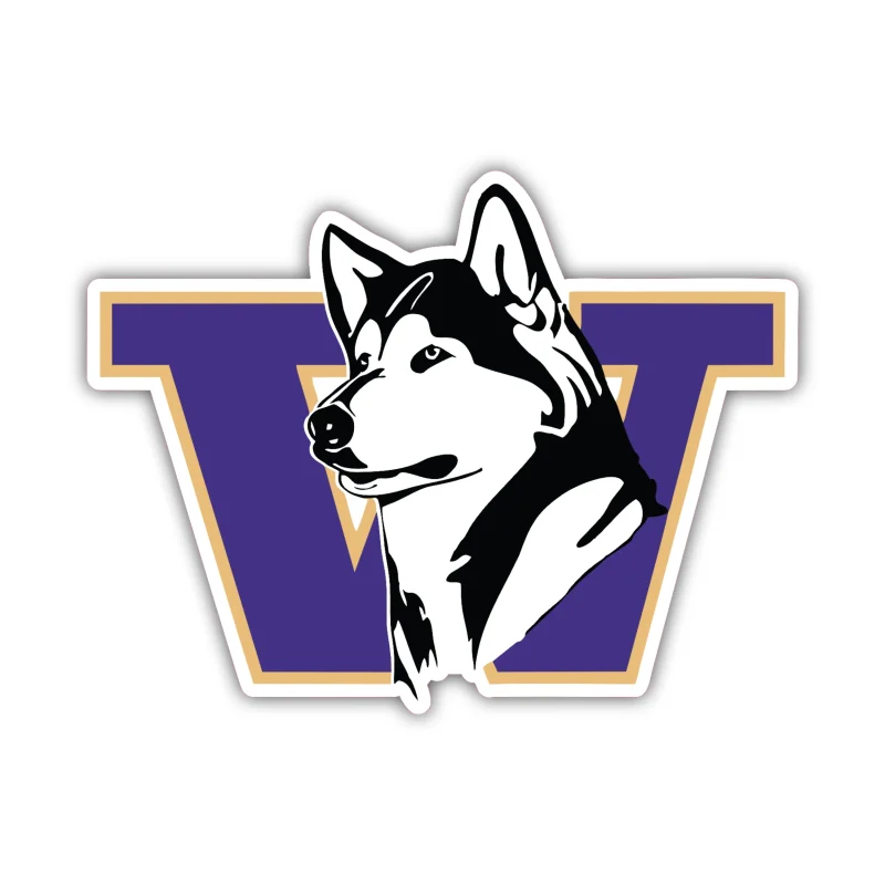 Washington Huskies Full Color Vinyl Decal - Custom Size