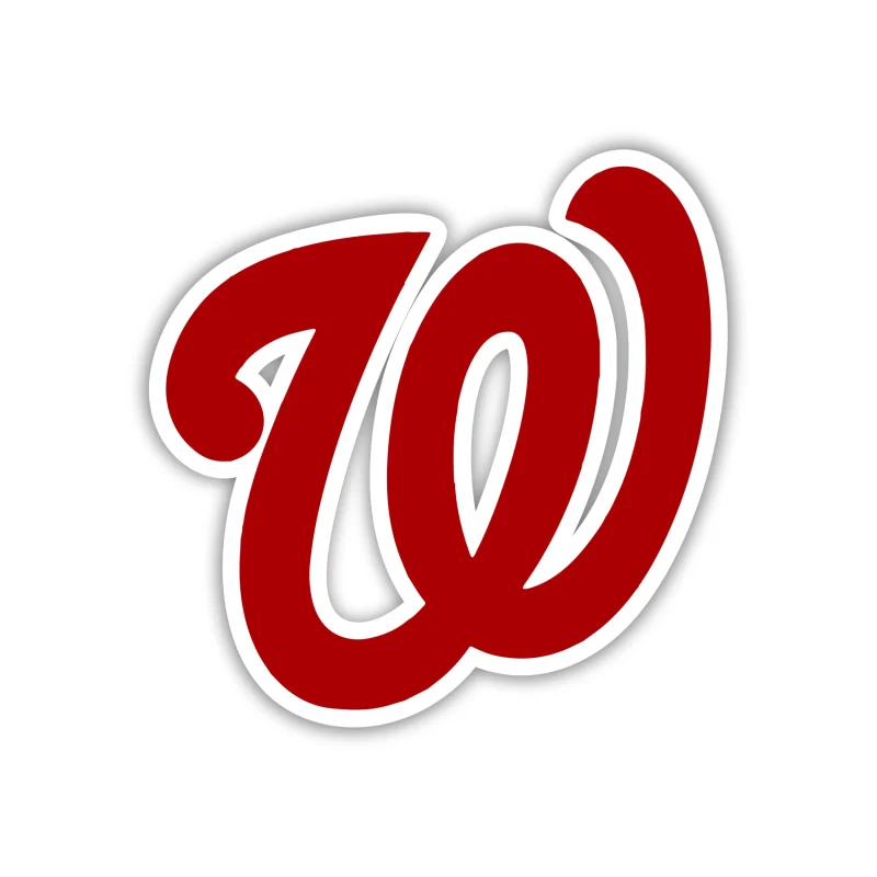 Washington Nationals - Red W - Iron On DTF Transfer - Custom Size
