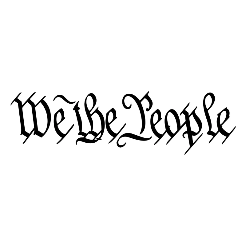 We The People Vinyl Decal - Custom Size