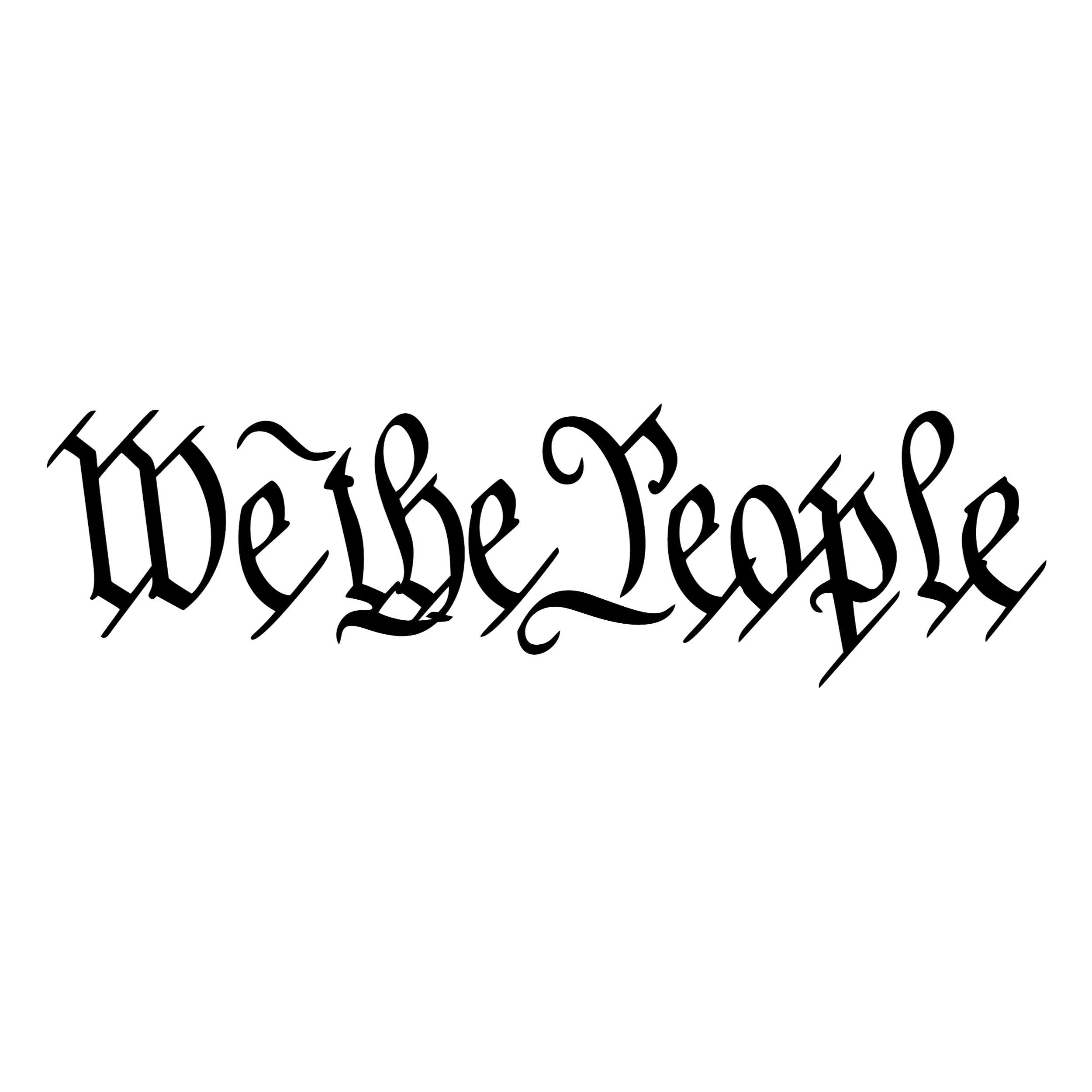 We The People Vinyl Decal - Custom Size