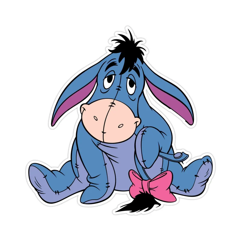 Winnie The Pooh - Eeyore - Full Color Vinyl Sticker - Custom Size