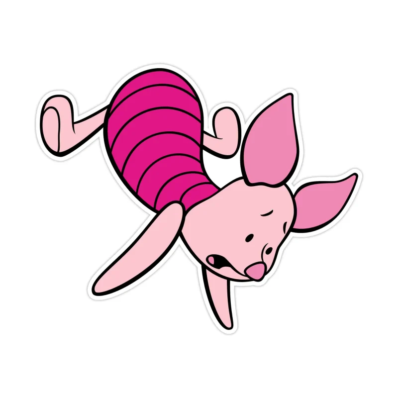 Winnie The Pooh - Piglet - Full Color Vinyl Sticker - Custom Size