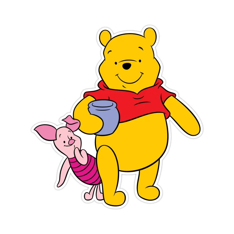 Winnie The Pooh - Pooh And Piglet - Full Color Vinyl Sticker - Custom Size