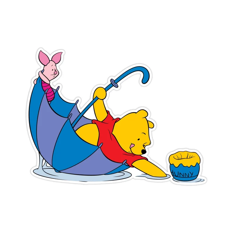 Winnie The Pooh - Pooh And Piglet - Full Color Vinyl Sticker - Custom Size